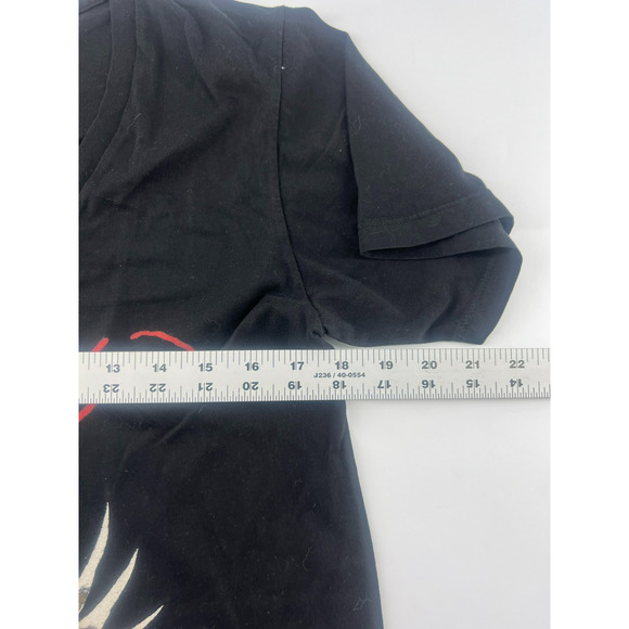 Ed Hardy Shirt Womens Medium Black Pullover Short Sleeve Y2k Vtg Alternative - Picture 2 of 7